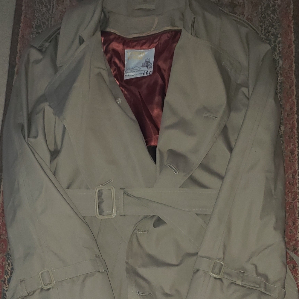 Mens Vintage London Fog Trench Coat 40L